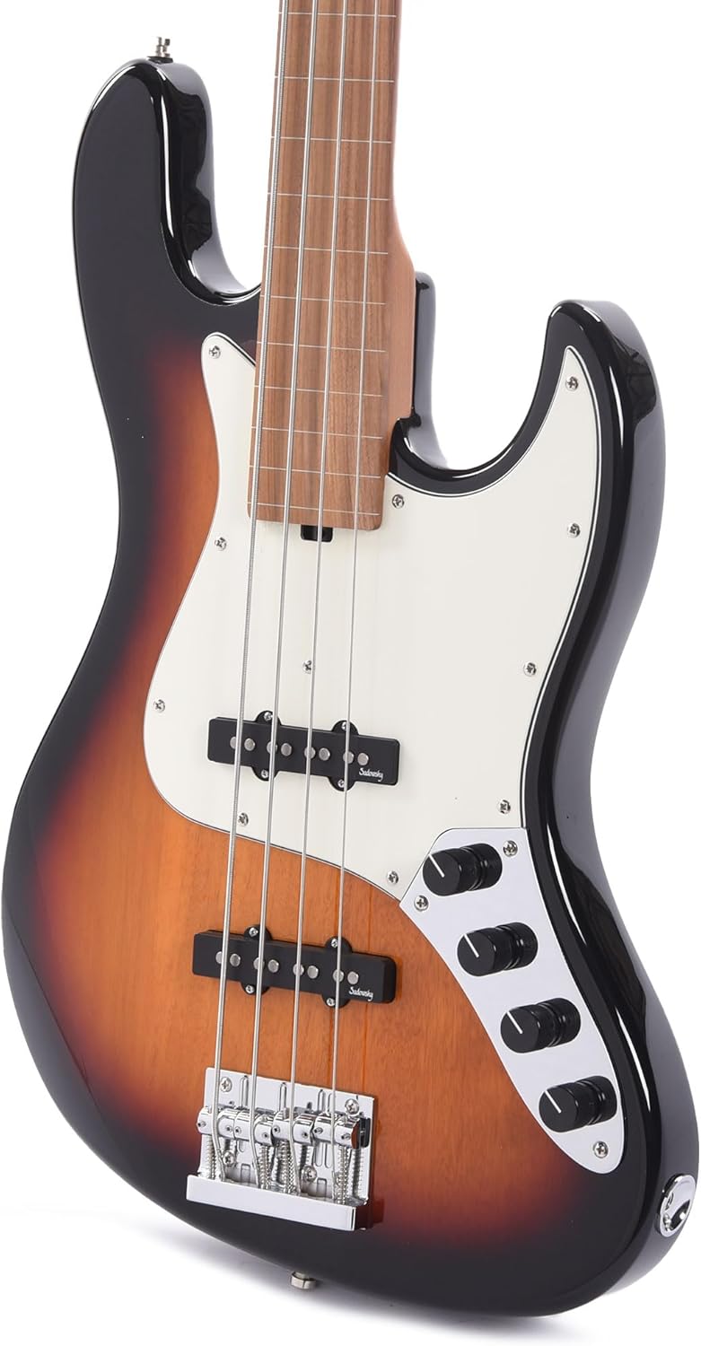 Sadowsky MetroExpress Vintage JJ Bass Fretless, 4-string - Tobacco Sunburst Transparent