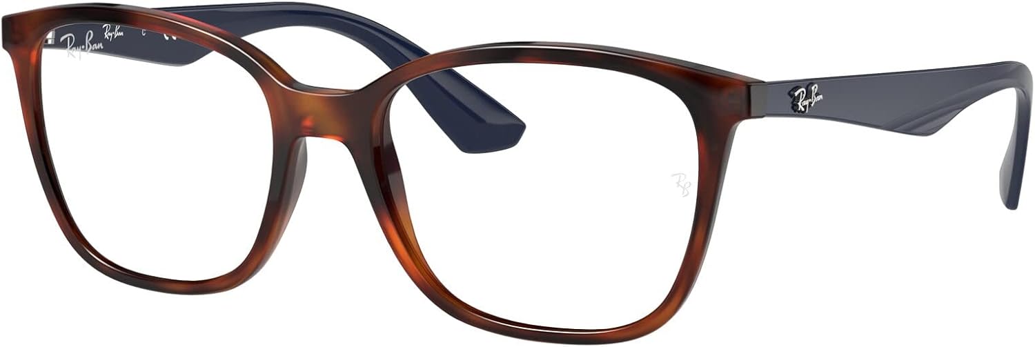 Ray-Ban RX7066 Eyeglasses Bundle: RX 7066 5585 Light Havana and Eyewear Cleaning Kit