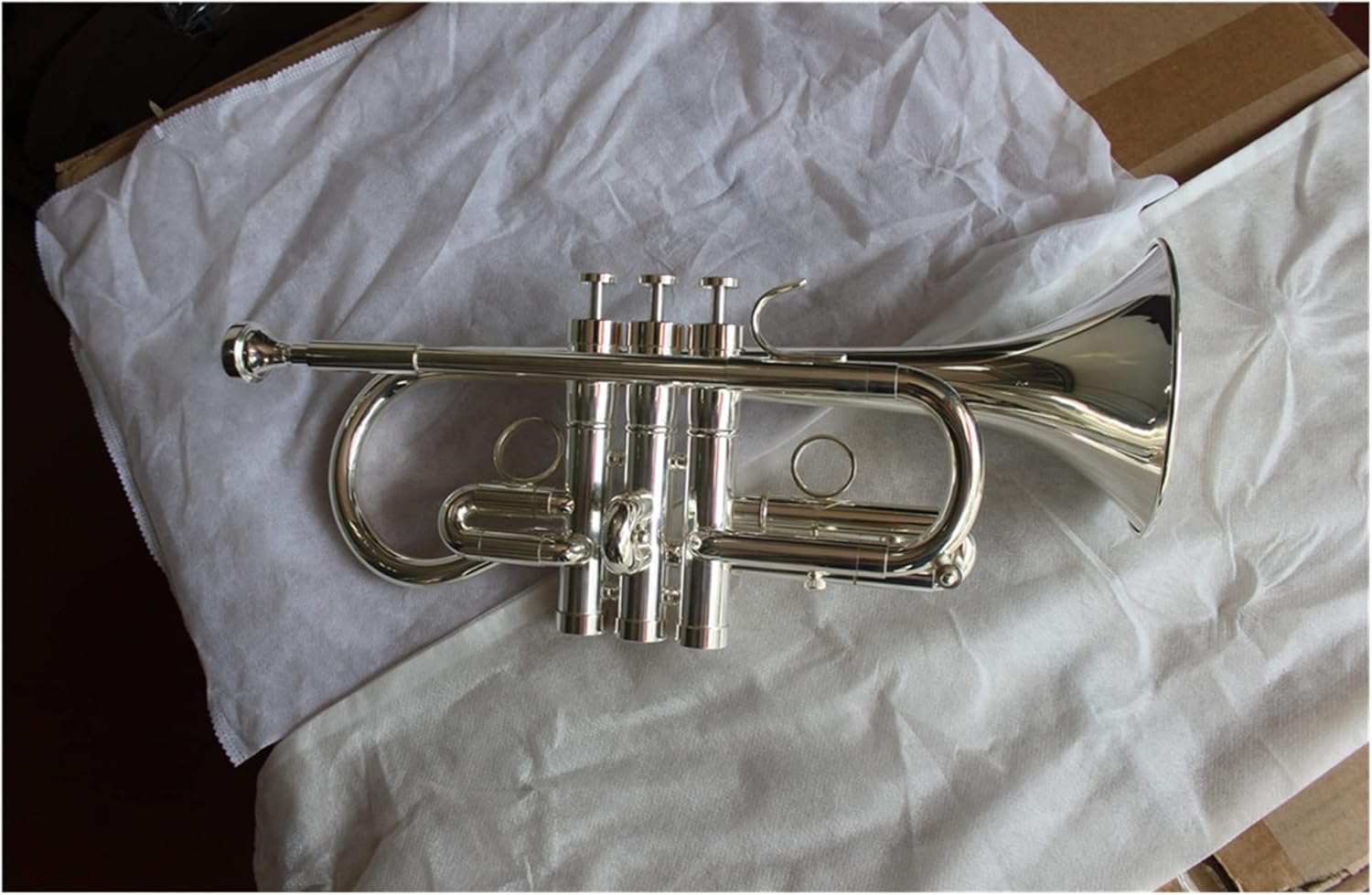 Trumpets Beginner Professional Grade Silver Plated Tone EB Cornet Trumpet Set