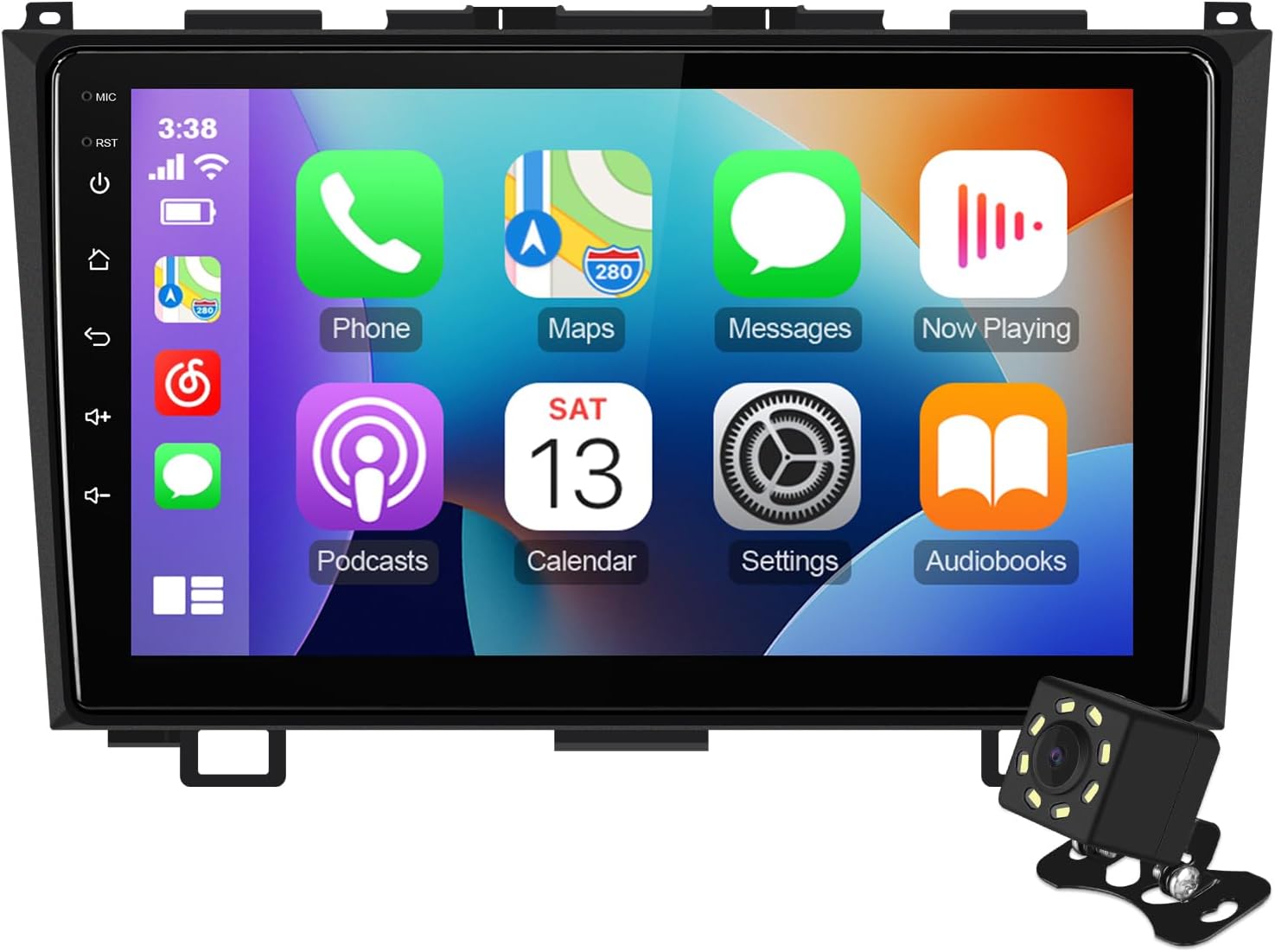 9-Inch IPS Touchscreen Android 10 Car Stereo for Honda CR-V 2007-2011 with Wireless CarPlay & Android Auto 2+32GB Car Radio, Support GPS, WiFi, Bluetooth, FM Radio, Backup Camera, SWC, Dual USB, AUX