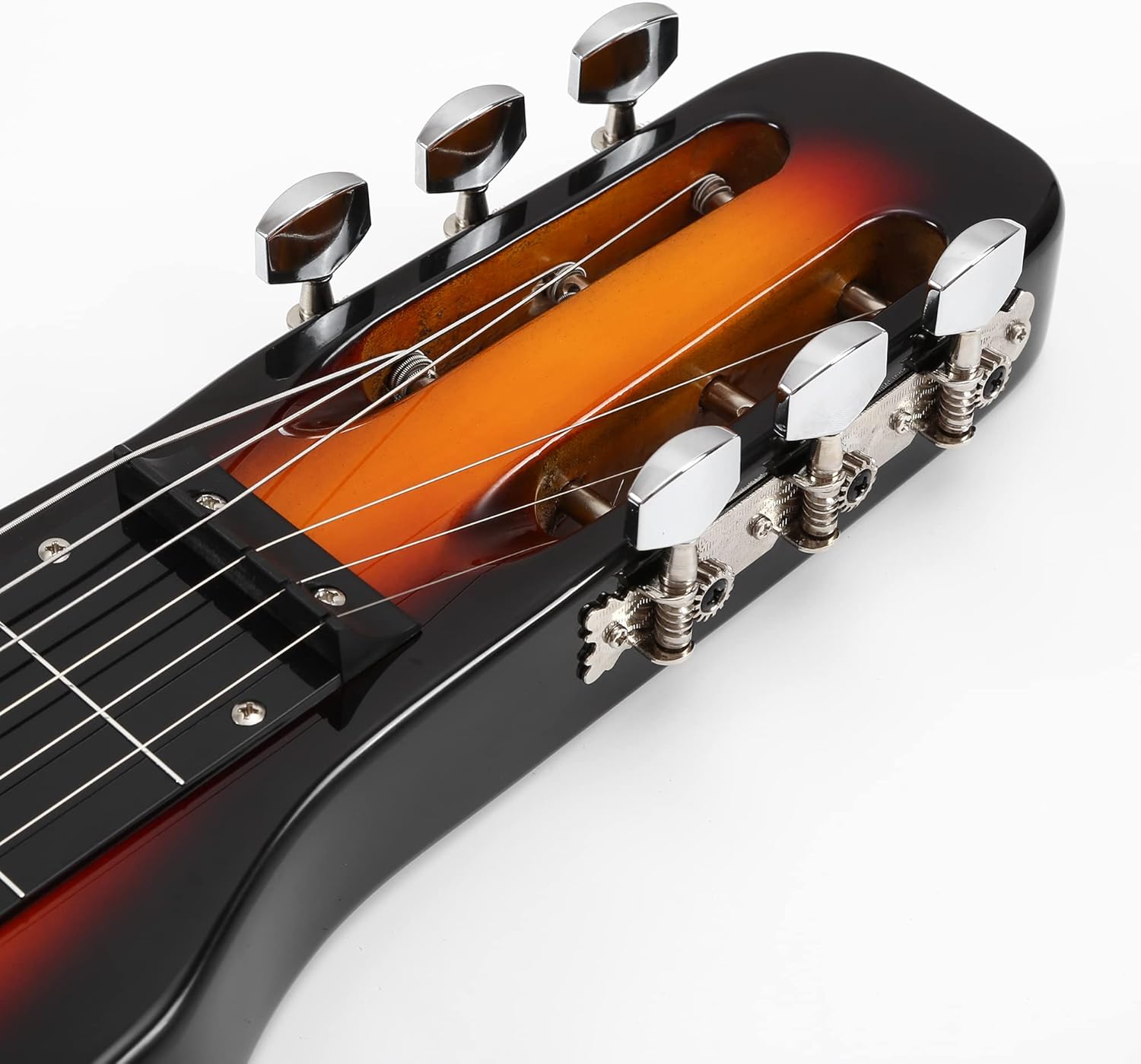 Batking Lap Steel Guitar, Electric Slide Guitars 6 String Slotted Headstock Guiter With Gig Bag Sunburst