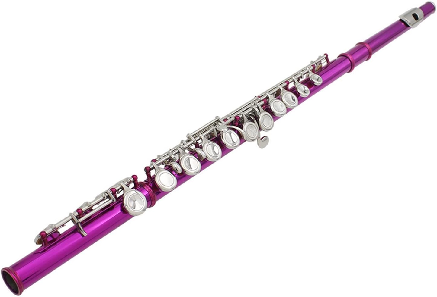 Flutes Musical Instrument Nickel-Plated C Tune 16-Hole Flute Professional Flute Wind Instrument Student Beginner Flute (Color : 07)