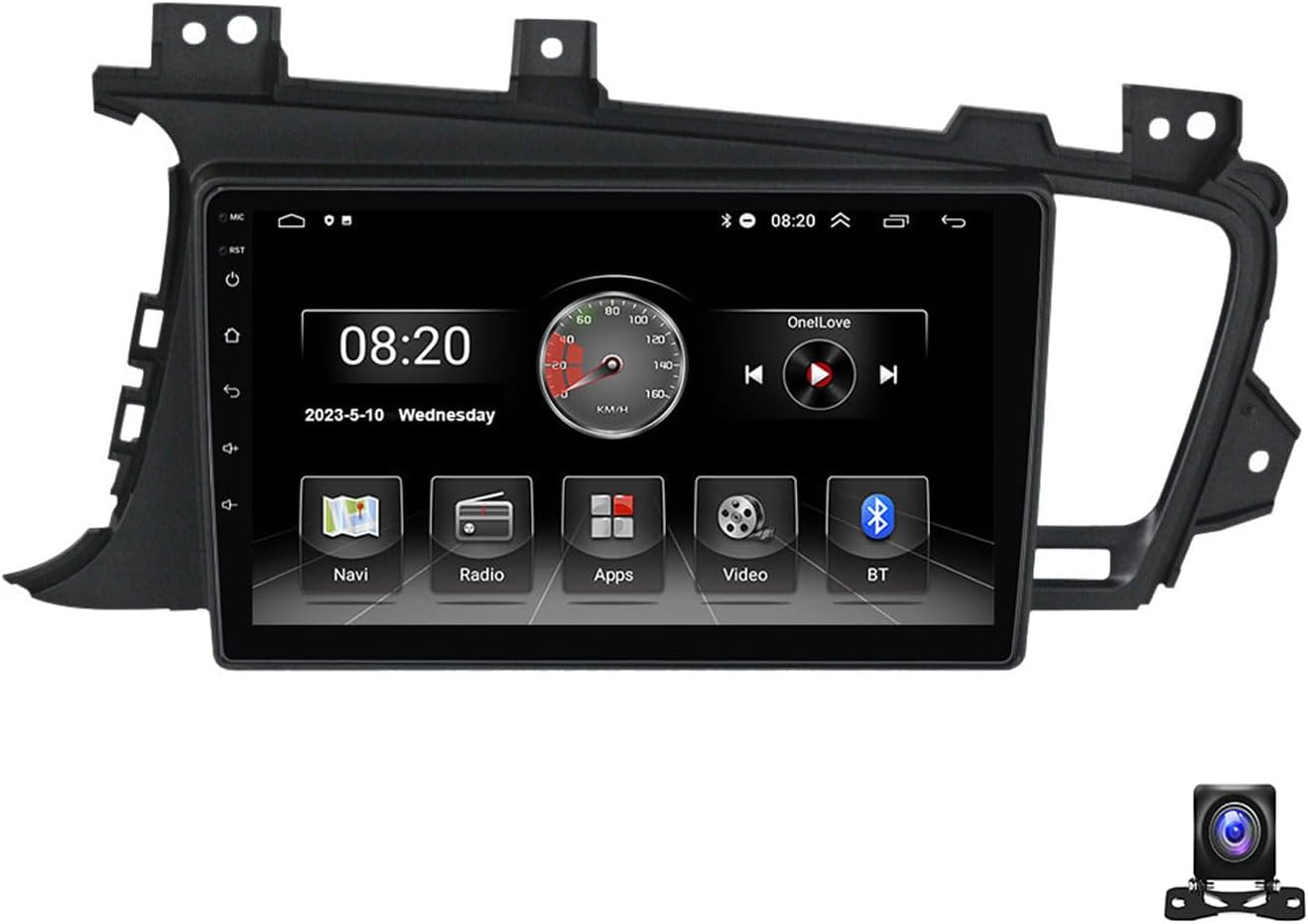 Car Stereo with Bluetooth, 9 Inch Touchscreen Car Radio for KIA Optima 2011~2014 with 720P Backup Camera, GPS Navigation, Auto, Carplay, AM FM Car Audio Receiver