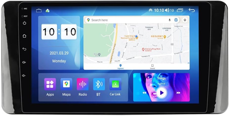 Android Car Stereo for Volkswagen Polo 6 2020-2022,10 inch IPS Touchscreen with Upgrade Wireless CarPlay & Android Auto,WiFi/GPS,Support SWC and Subwoofer,8-Core 8G+256G