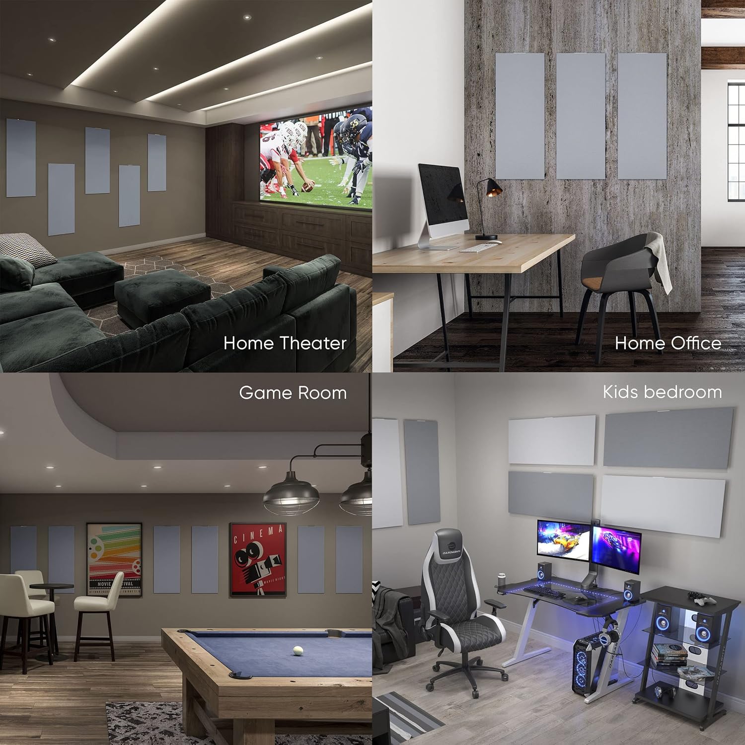 Atlantic SOUNDFIX Sound Absorbing 15-pc Wall Pack, 43