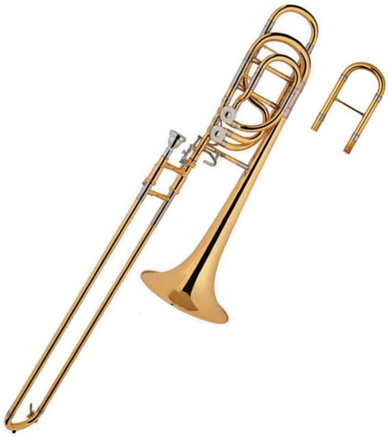 Adult Trombone Instrument Gold Lacquer Brass Bass Professional Beginner Trombone