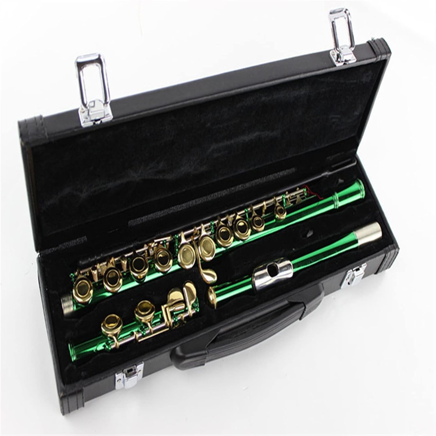 Flute Musical Instrument Wind Instrument 16 Hole Closed Hole C Flute Manufacturer Wholesale B Tail E Key Green Body Flute Starter Flute