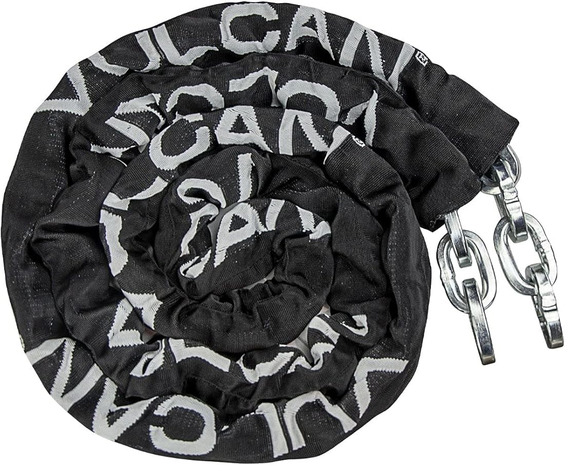VULCAN Security Chain - Premium Case-Hardened - 3/8 Inch x 9 Foot (+/-2 Inches) - Chain Cannot Be Cut with Bolt Cutters or Hand Tools