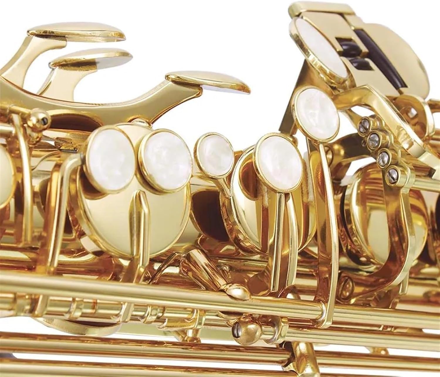 VBDEFRT Tenor Saxophone Sax Key Carve Pattern Woodwind Instrument Bb Brass Gold Lacquer Sax