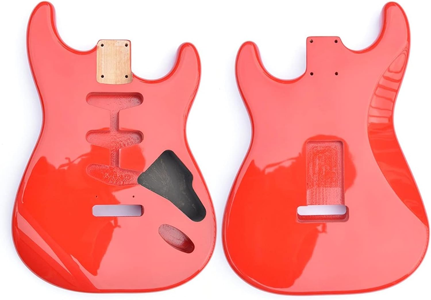 TSTS Real Nitro Alder Wood Crimson Finished Guitar Body SSS 2 Piece Boy for ST Guitar Replacement Guitar DIY Accessory