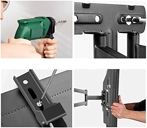 TV Wall BracketTV Mount Full Motion Swivels Extension Tilt Rotation for Most 37-80 Inch TVs, Adjustable TV Wall Mount Bracket with Max 600x400mm Up to 1270 Lbs TV Bracket