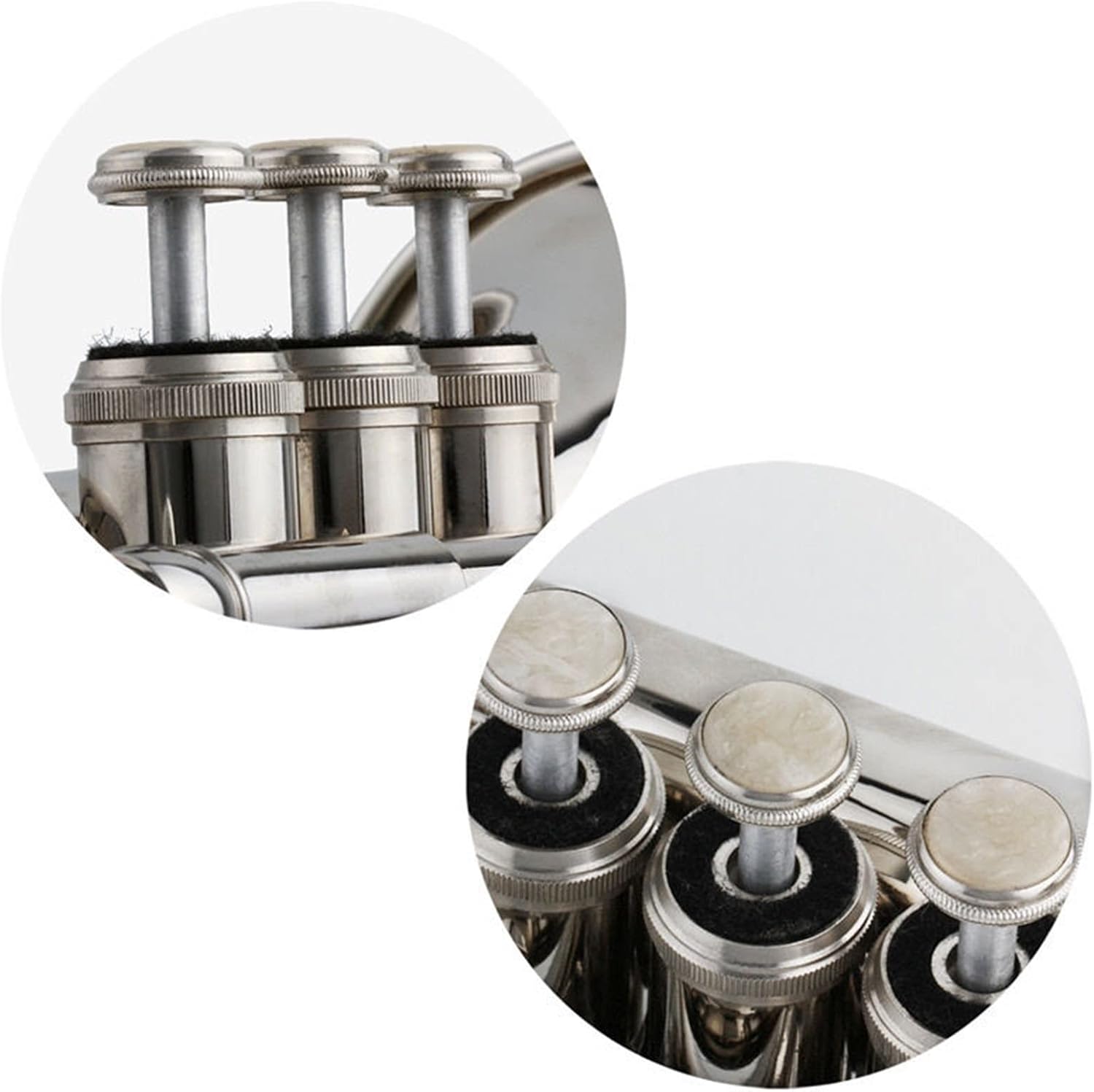 B-Flat Silver-Plated Pocket Trumpet Bb Silver Brass Nickel-Plated Cornet Instrument Beginner Trumpet