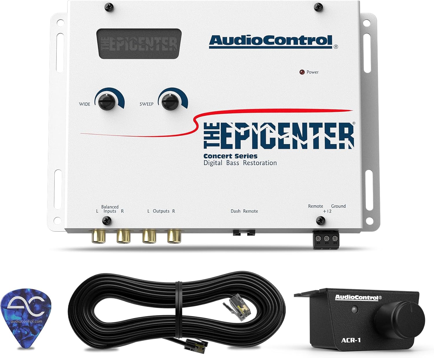 AudioControl The EPICENTER Bass Restoration Processor, Car Audio Bass Booster Expander with Remote (White)