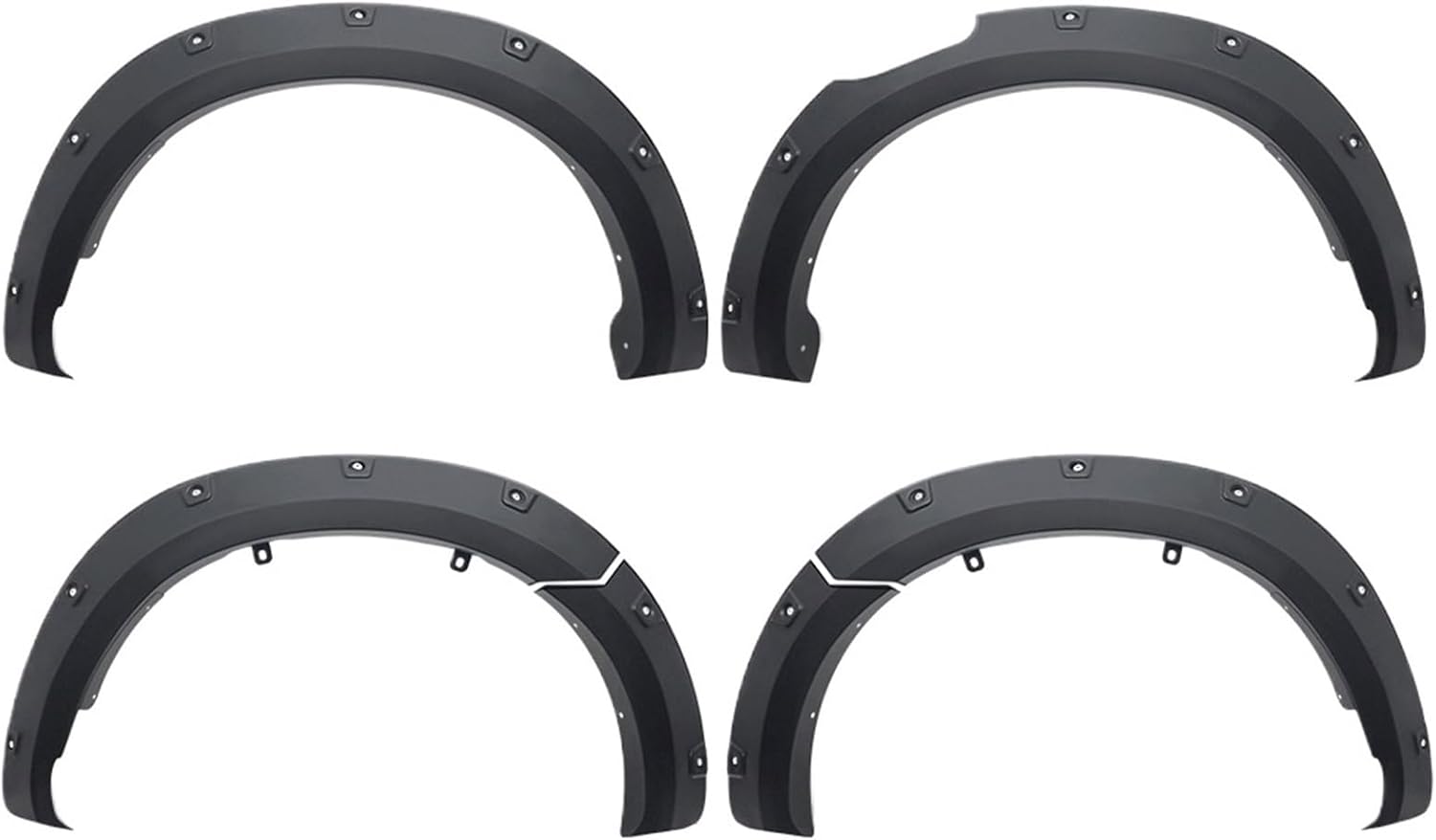 AAAQMGIH 6'' Rivet Style Fender Flares Wheel Arch Extension Compatible for Isuzu Dmax 2020 2021 2022 2023 Mudguard Double Cabin Car Accessories