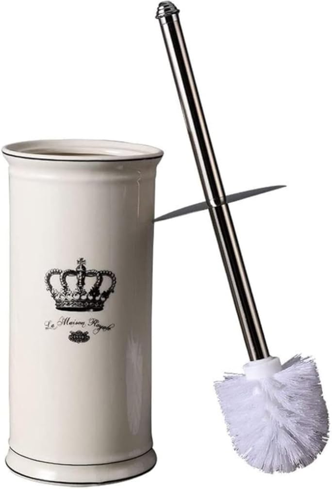 Toilet Brush Yyqx Toilet Brush Ceramics Toilet Brushes and Holders Crown Toilet Brush Set Bathroom WC Toilet Brush Stainless Steel Toilet Brush and Holder
