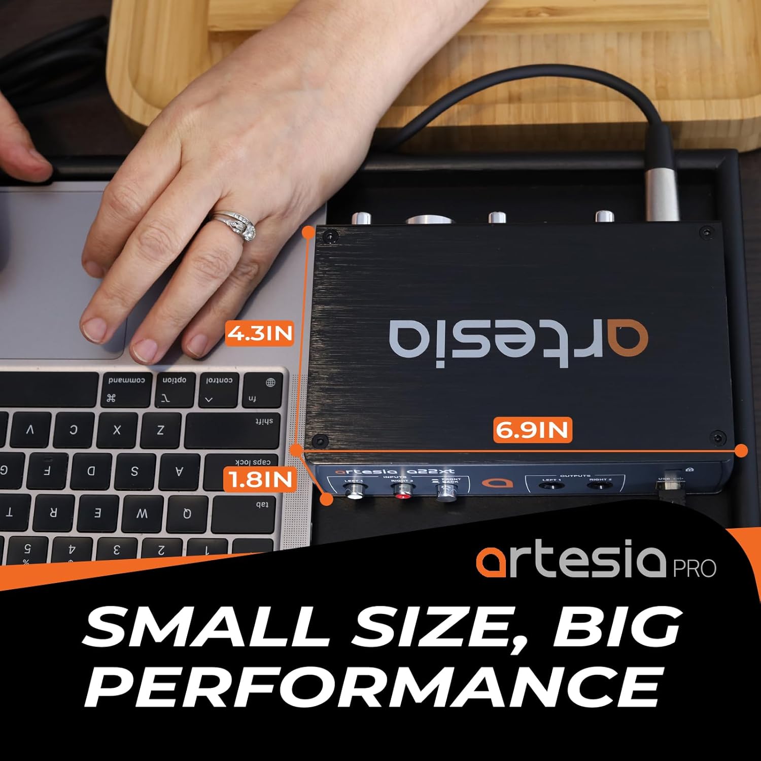 Artesia A22xt USB Audio Interface With 24Bit/96khz High-Resolution Recording, 48V Phantom Power, XLR Input, Professional Audio Interface for Music Production, Streaming, Podcasting