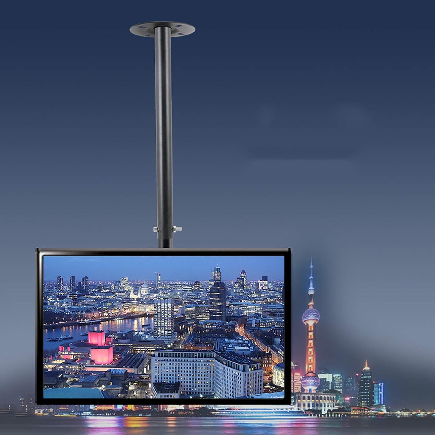 TV Stand Tv Wall Mount Adjustable TV Ceiling Mount, Fits 32-75 Inch Flat Panel Televisions, Up to 720x430mm, Full Motion 360° Rotation TV Bracket,