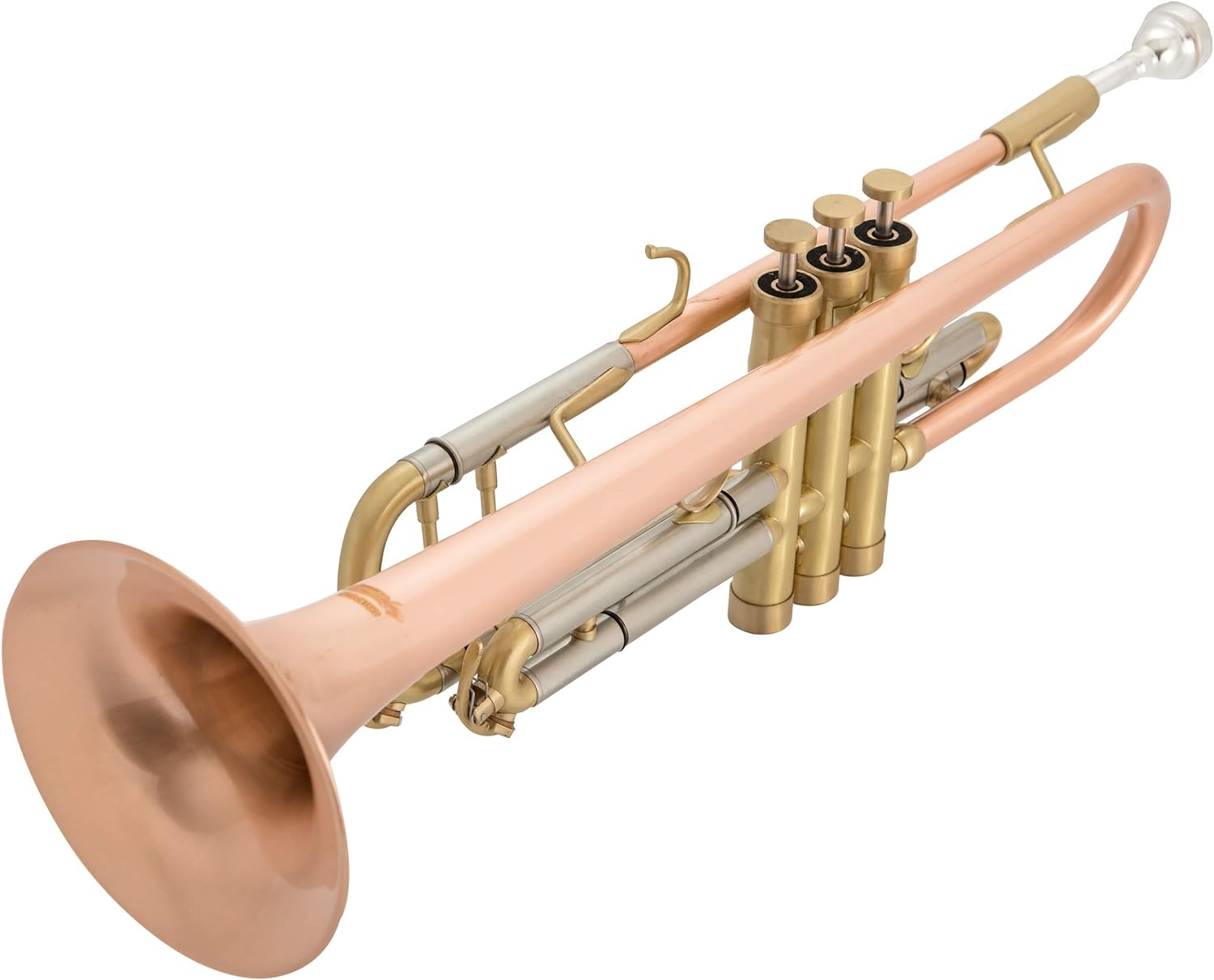 Singer's day SDTR-2019HD Heavy Duty Rose Brass Trumpet with Brushed Finish