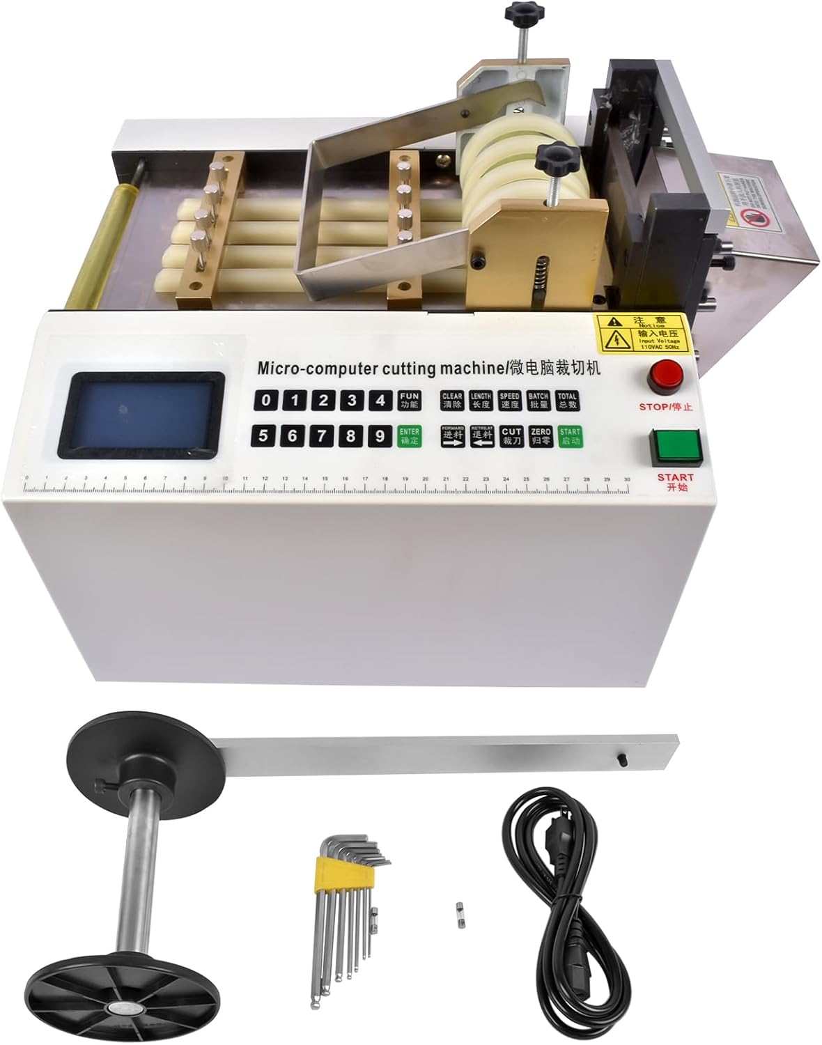 YS-100 Auto Heat-shrink Tube Cutter 110V Cable Pipe Cutting Machine, Cutting Width 0-100mm