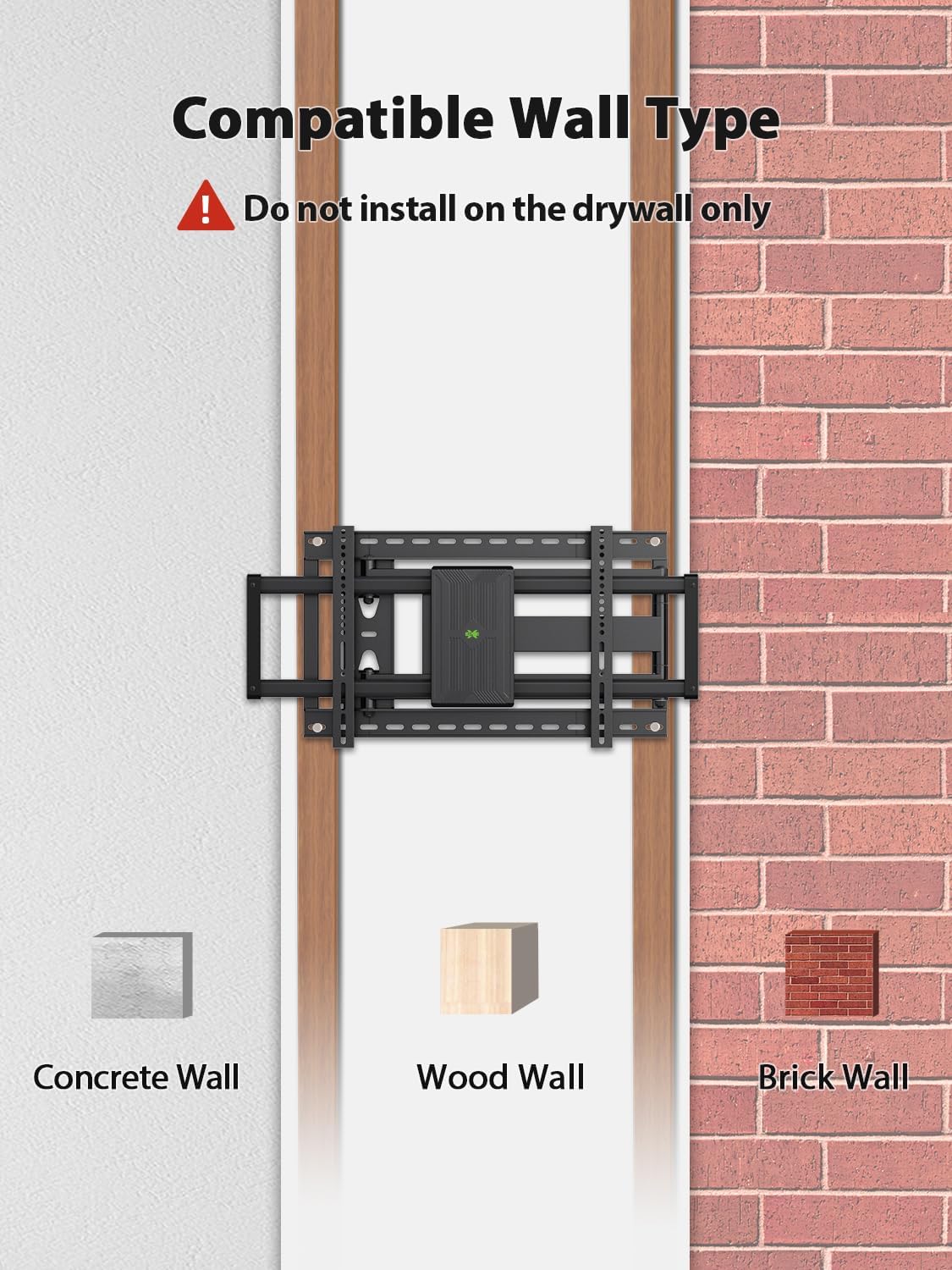 USX Mount Heavy Duty Long Arm TV Wall Mount for Most 42-95 inch tv 40 Inch Extension Full Motion TV Mount，Wall Mount Bracket with Swivel and Tilt, Up to 150lbs Fits 16” 18” 24” Stud VESA 800x400mm