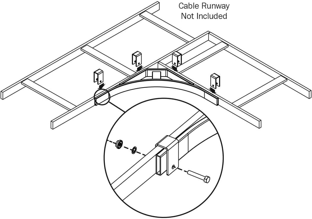 Tripp Lite Cable Runway Corner Bracket Kit 12In 18In Ladder Runway Straight