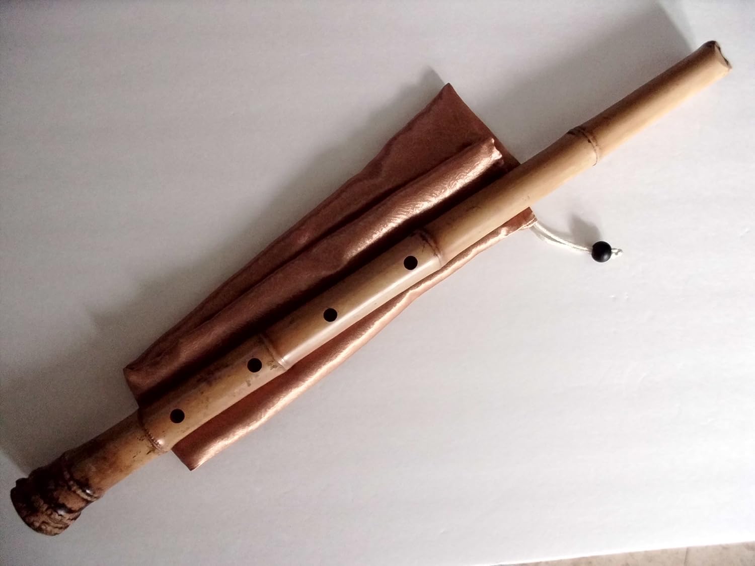 2.2 Pentatonic Shakuhachi with Root End 5 Holes Kinko Wudaguji inlet with buffalo horn flake- Traditional Zen Instrument