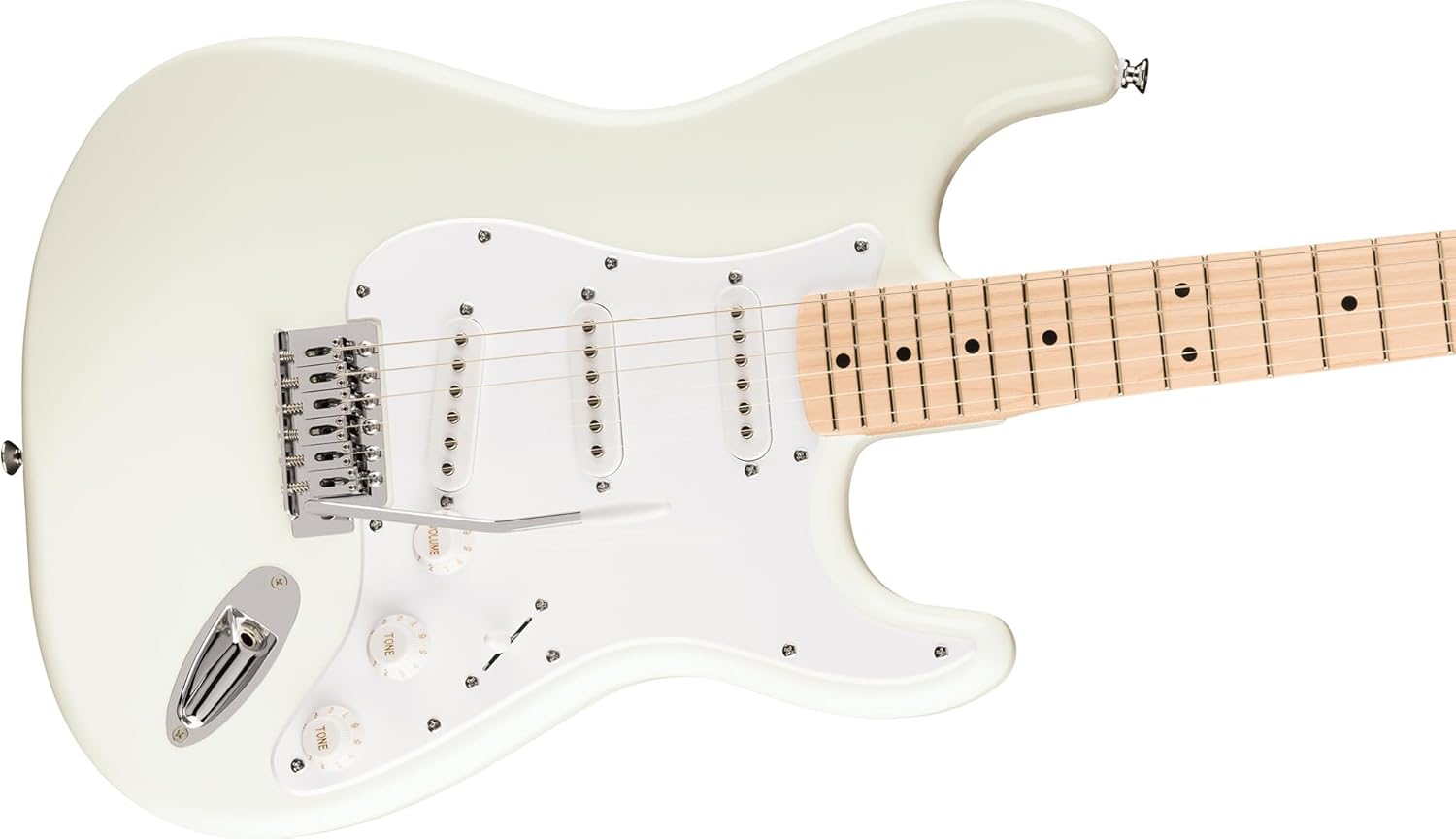 Fender FSR Squier Sonic Stratocaster Electric Guitar - Arctic White, Maple Fingerboard, White Pickguard