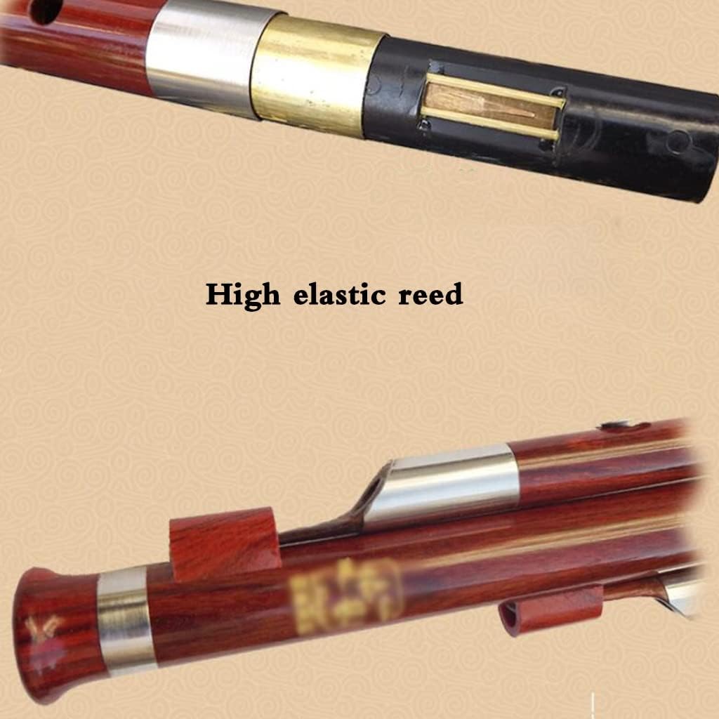 Flutes Musical Instruments 7 Hole Mahogany Gourd Adult Children Beginners C-Level B-Level Cucurbit Three-Pipe Musical Instrument with Chinese Knot and Box Full Sound