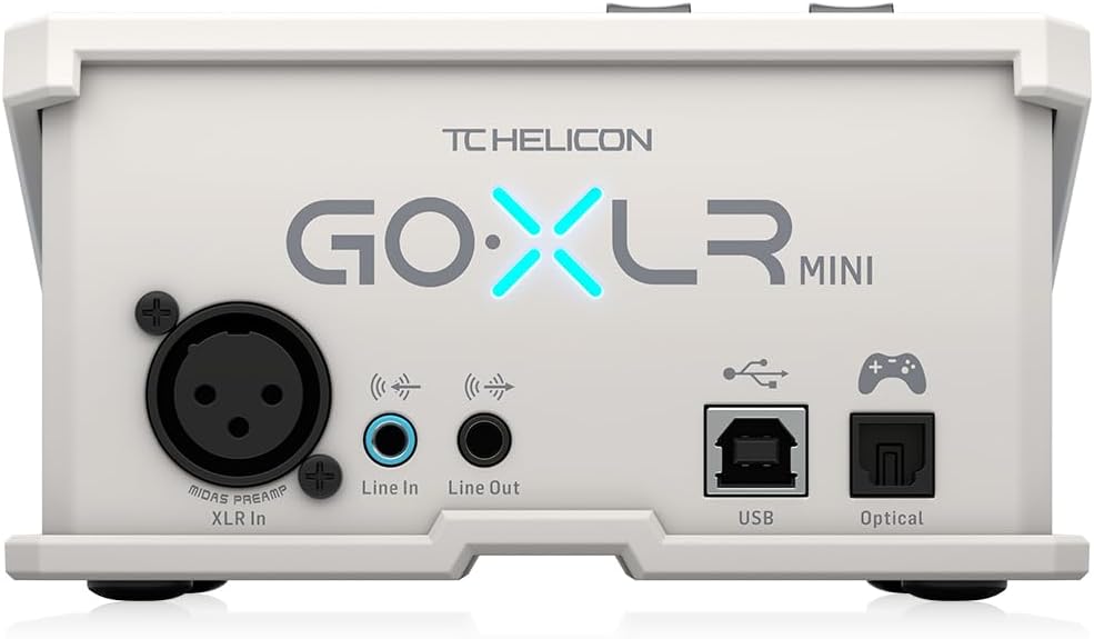 TC HELICON GoXLR MINI-WH Online Broadcast Mixer with USB/Audio Interface and Midas Preamp