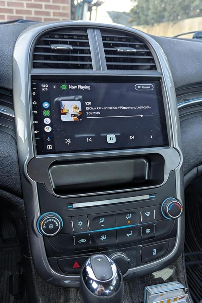 2+32G 9in Car Stereo for Chevy Malibu 2011-2015 w/GPS Navigation with Carplay w/Android Auto Double Din Touchscreen Car Radio Receiver Backup Camera