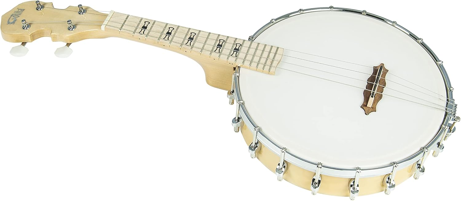 Banjolele 4 String Banjo Ukulele kit Stringed Musical Instruments for Adult Beginner Maple Body Material Maple Neck Material Type
