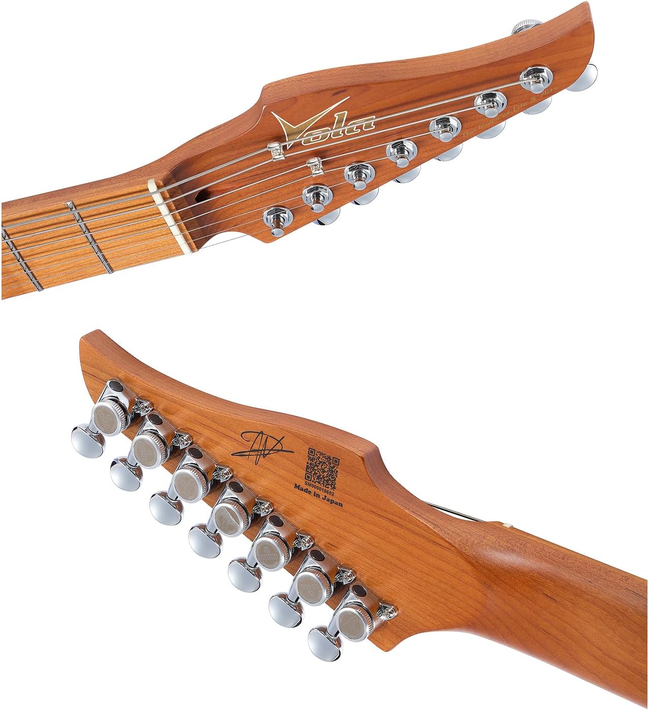 Vola Electric Guitar Vasti 7 PDM J1 OGD Matte Handmade in Japan MIJ Roasted Maple Neck Stainless Steel Frets Gotoh Bridge Gotoh Locking Tuner Signature model 7 Strings Modern C Neck For All Levels