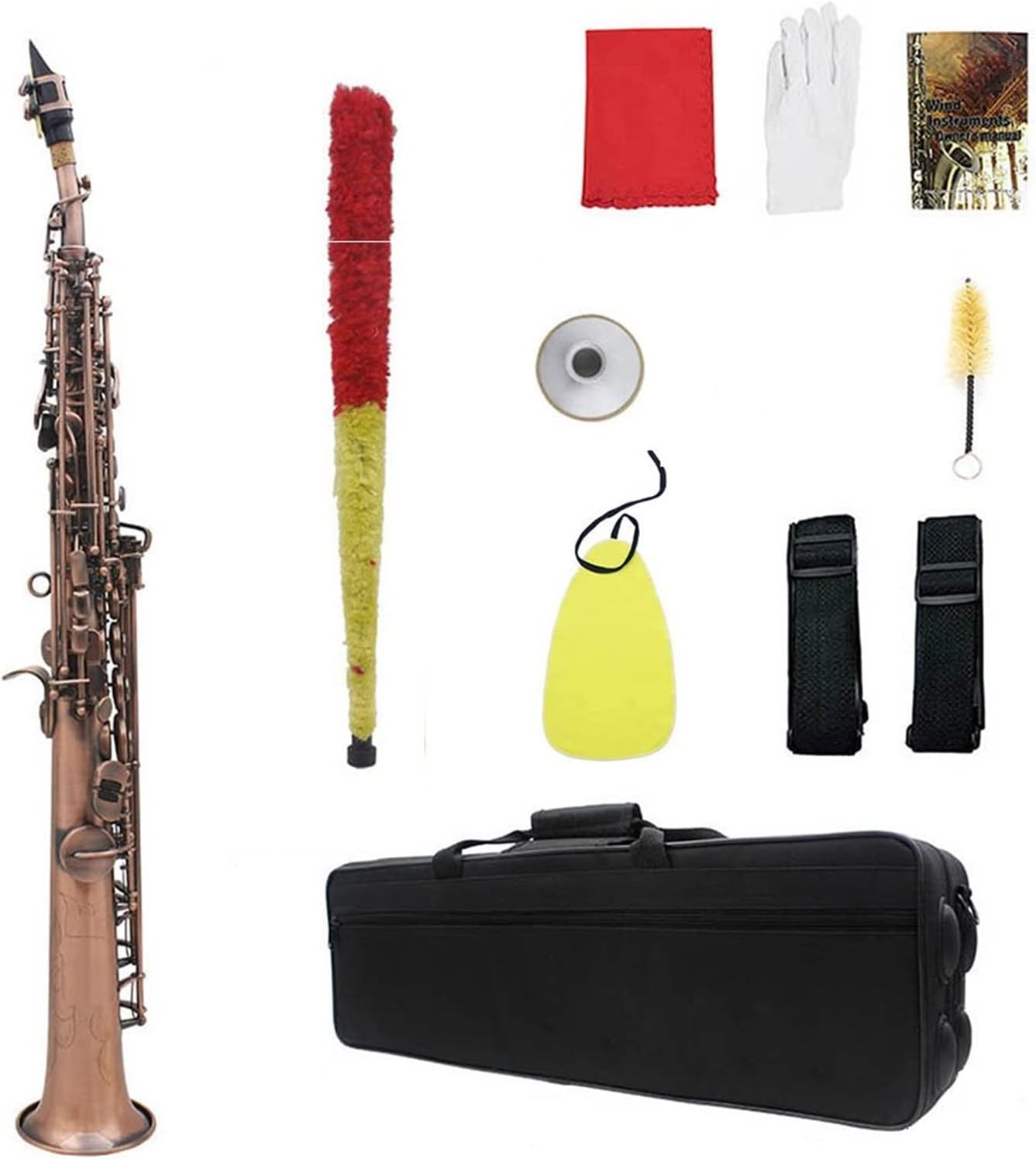 Sax Beginners Kit Saxophone Saxophone Bb Saxofon Retro Red Copper Sax Woodwind Musical Instrument with Case Gloves Cleaning Cloth Accessories Wind Instrument