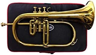 FLUGEL HORN BRASS FINISH BB PITCH W HARDCASE MP BRASS FLUGLEHORN.