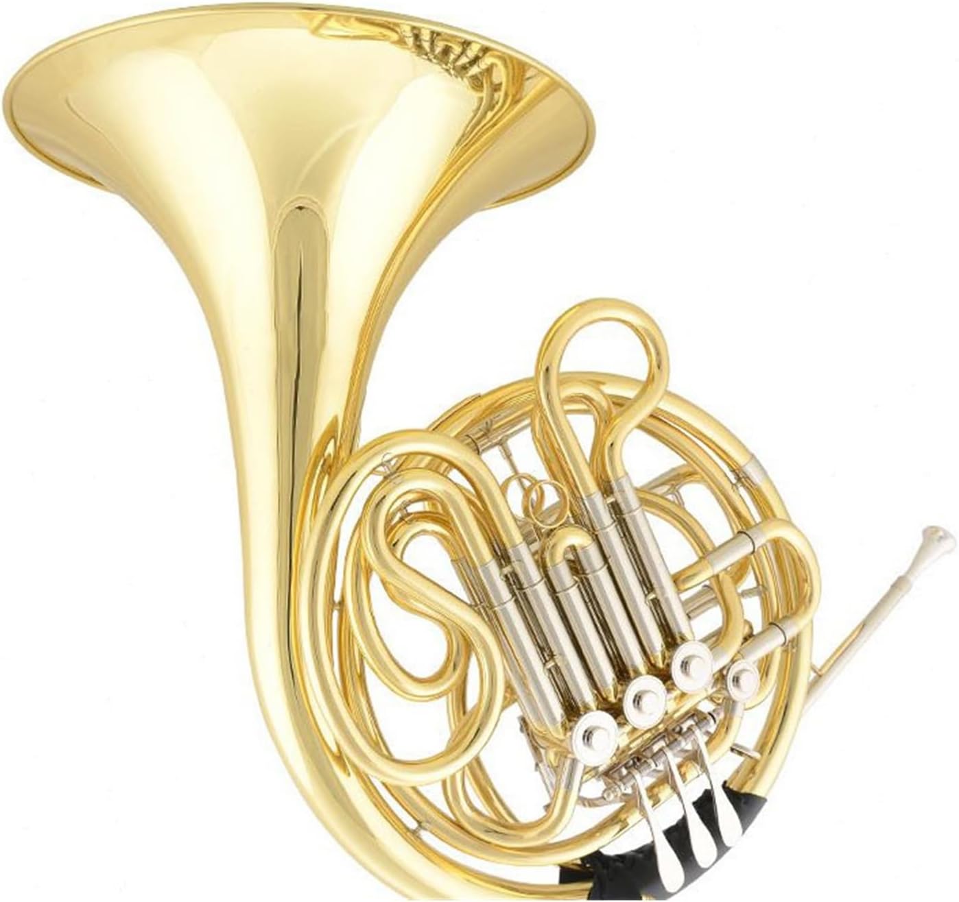 4 Key French Horn Professional Beginner Double Row French Horn F Flat B Tune Gold Plated Nickel White Copper Pitch Tube