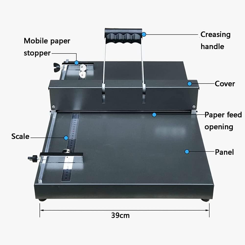 Manual Small Creasing Machine, Heavy-Duty Metal Paper Press for Precise Folding, Suitable for Greeting Cards and Brochures