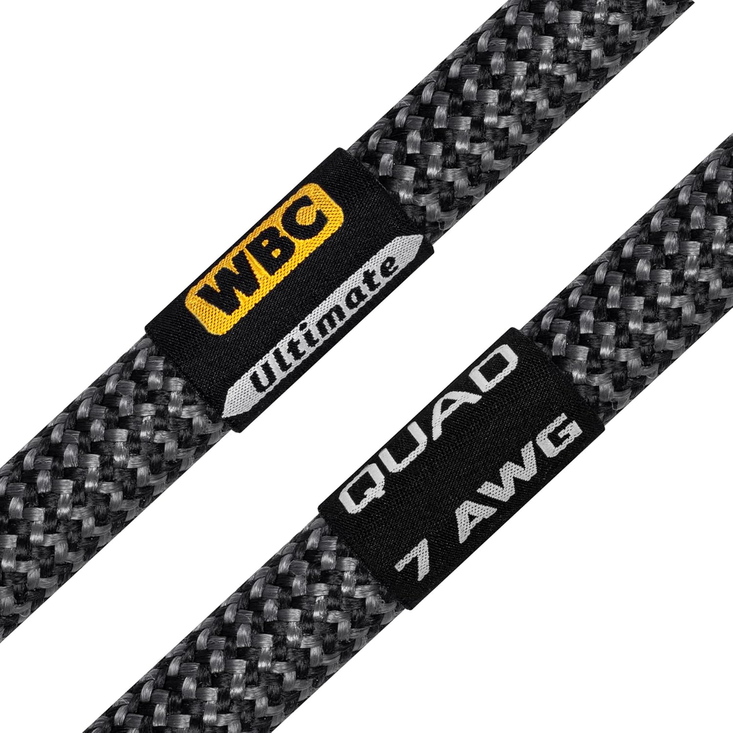 WORLDS BEST CABLES 12 Foot Ultimate - 7 AWG - Ultra-Pure OFC – Extra Premium Audiophile HiFi Speaker Cable Pair with Eminence Gold Banana Plugs & Carbon Tweed Jacket