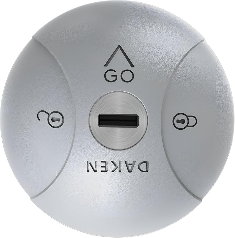 Saturn GO Simple – 1 Fixed Anti-Theft Lock for Commercial Vehicles, Manual Locking, Zamak, Colour: Grey