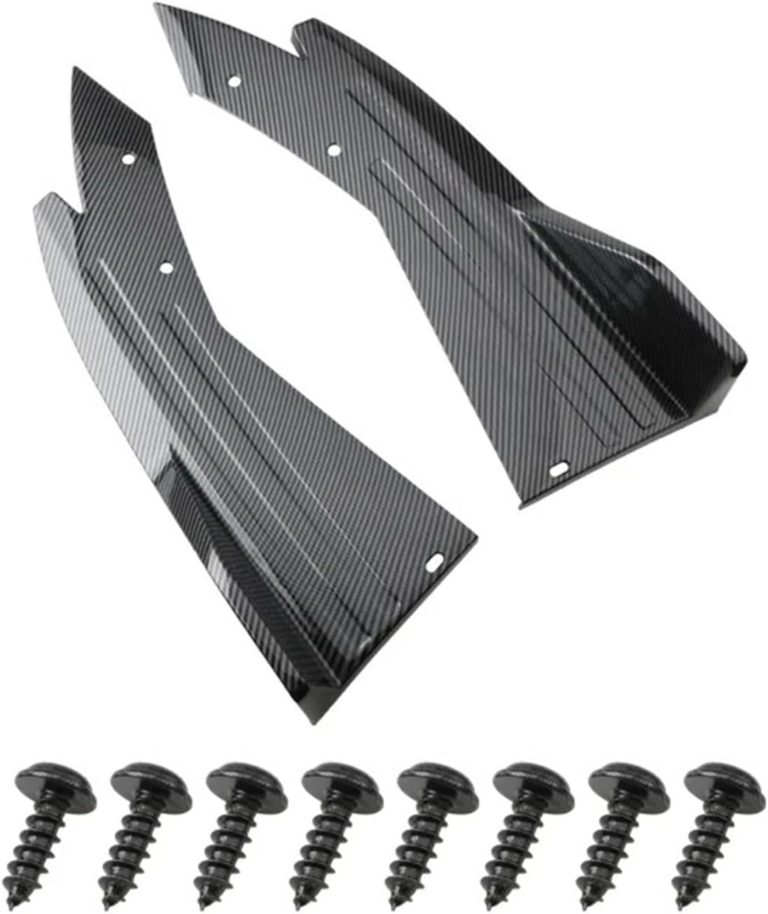 1 Pair Universal Car Modification Rear Corner Guard Body Cornerite Bumper Spoiler(Carbon Fiber)