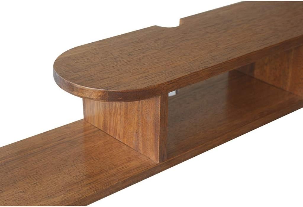 Mounted Floating Shelves Wall Mounted Shelf, Wall Mounted Floating Shelf Walnut Wood 100cm for Media Console and Components