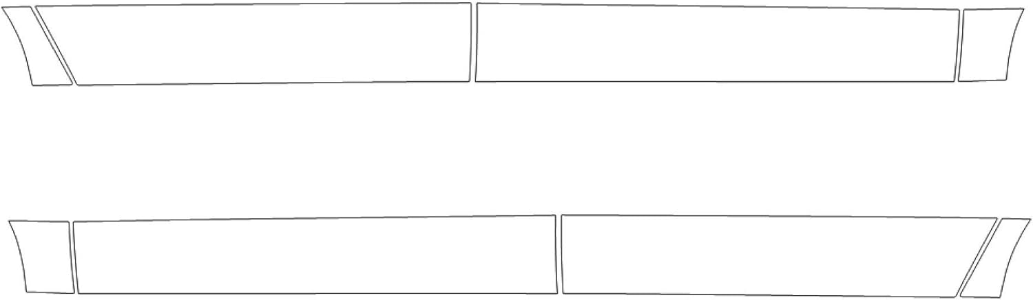 TRUE LINE Automotive Precut Door Rocker Splash Guard Clear Paint Protection Film Kit for A8 L Quattro 2004 2005