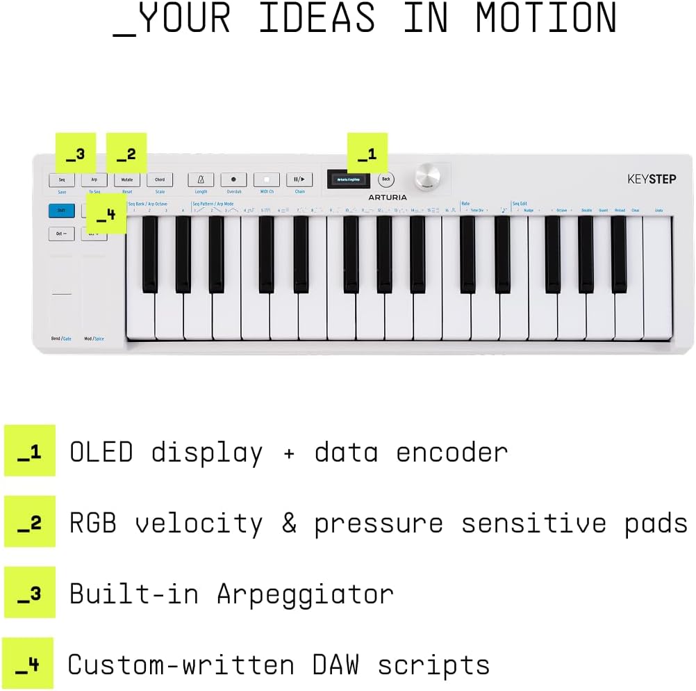 Arturia KeyStep mk2, 32-Key Controller & Sequencer USB/MIDI/CV Keyboard Controller