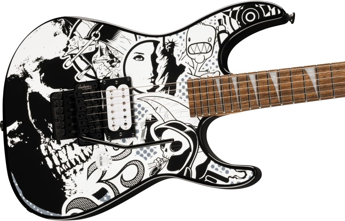 Jackson X Series Dinky DK1 H Electric Guitar - Scull Kaos