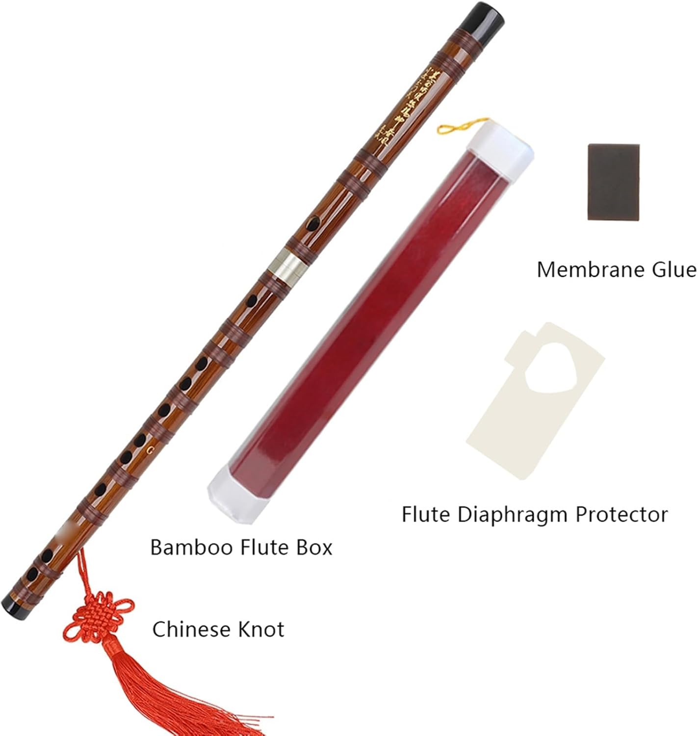 Bamboo Flute Professional Woodwind Musical Instruments C D E F G Key Dizi Transversal Flauta Whistle Beginners Bamboo Flute (Color : Key G)