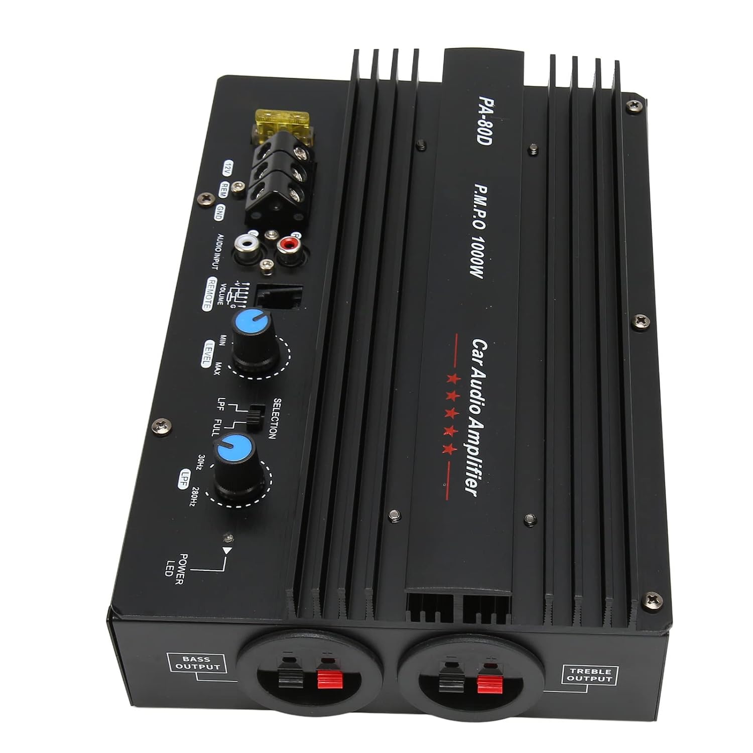 12V 1000W Mono Channel Digital Audio Power Amplifier Board for Car Entertainment, Aluminum Alloy Subwoofer