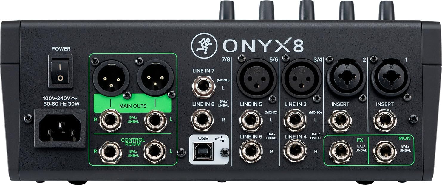 MACKIE Onyx8 8 Channel Analog Mixer with USB Multi-Track