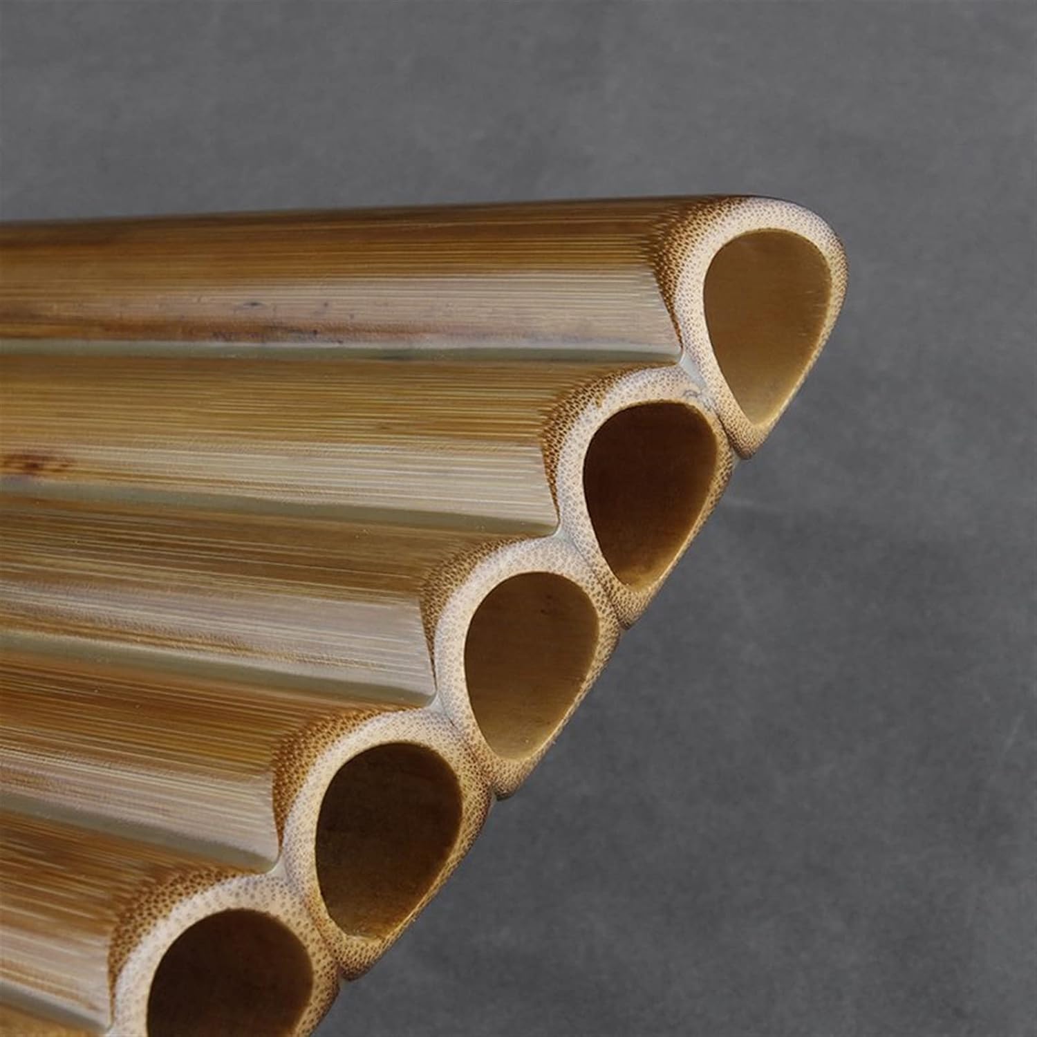 22 Pipes Pan Flute C Key Panpipes Woodwind Instrument Natural Bamboo Pan Flute in C Key (Color : Right)