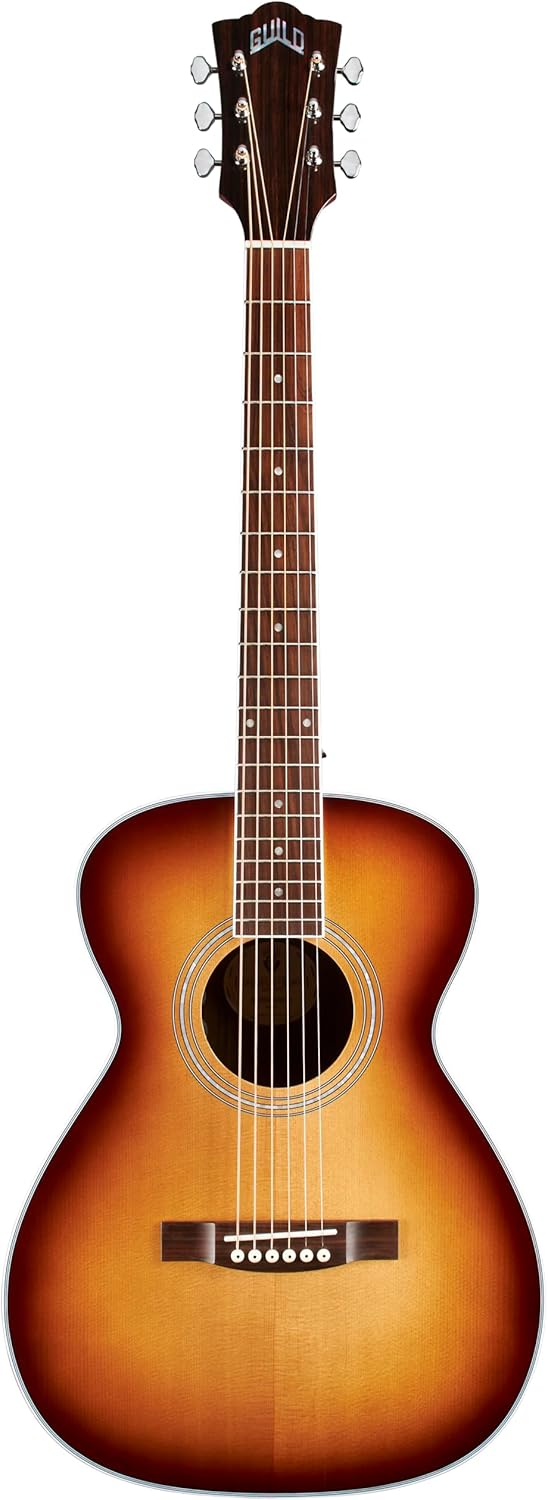 Guild M-260E Deluxe Concert Acoustic Guitar - Edge Burst