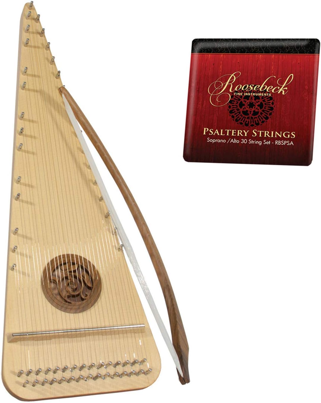 Roosebeck Alto Rounded Psaltery w/Extra String Set - Right Hand