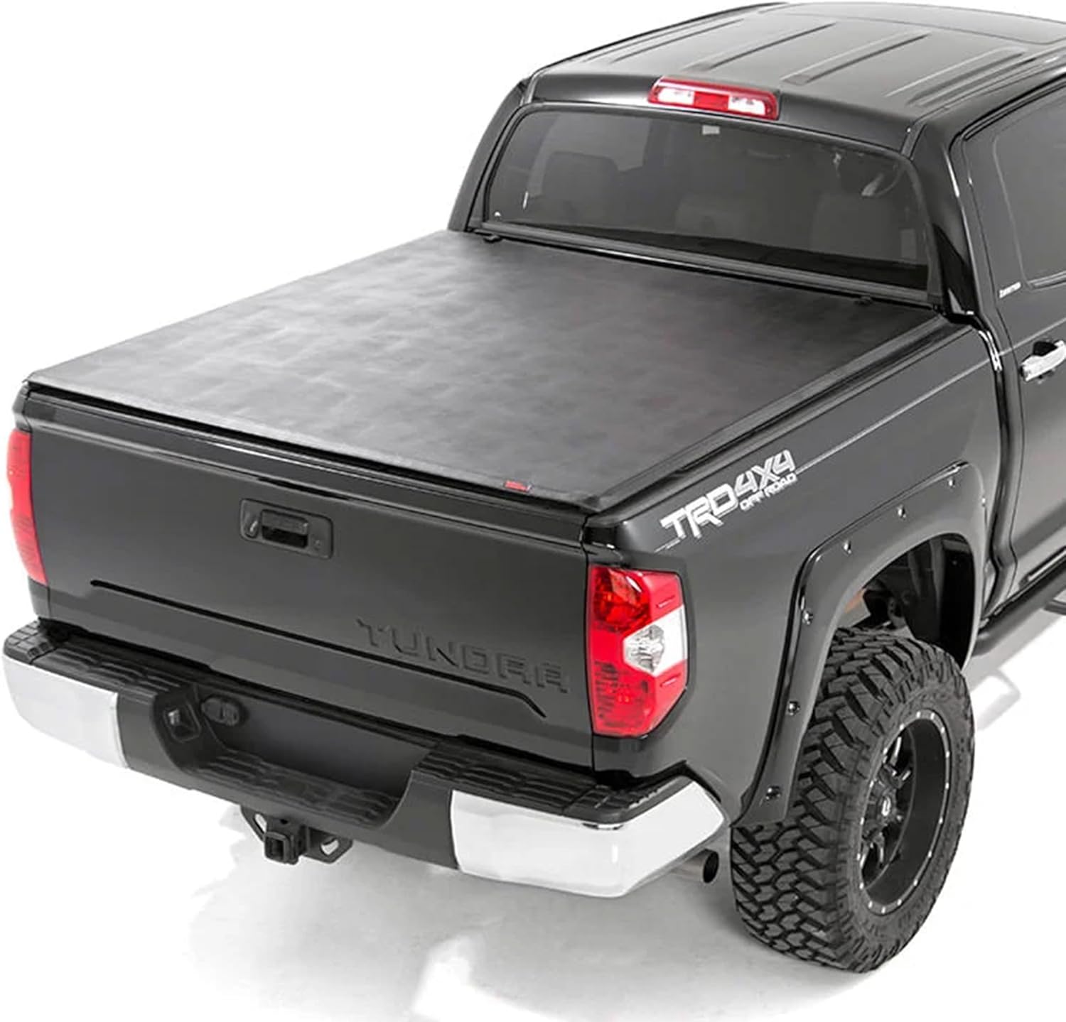 Rough Country Soft Tri-Fold Tonneau Cover for Toyota Tundra (2007-2021) - Fits 6'7 Bed (77.6